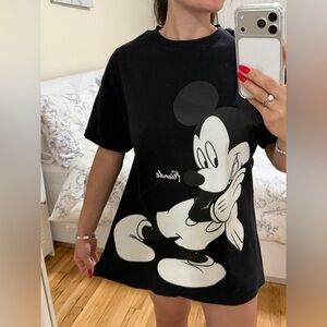 Disney Black Crew Neck Tee